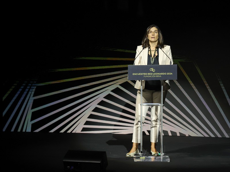 María Henar Miguélez Garrido, miembro de las comisiones evaluadoras de la categoría de Ingenierías, en su intervención en el Encuentro Red Leonardo 2024.