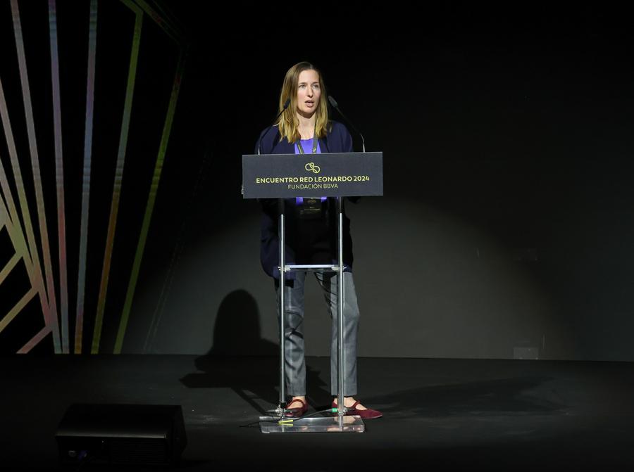 Marta Barrio García-Agulló (Creación Literaria y Artes Escénicas), durante su intervención en el Encuentro Red Leonardo.